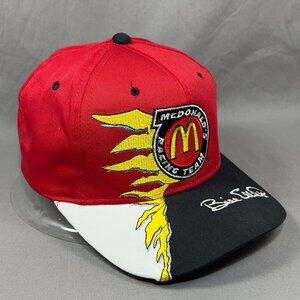 Vtg Kudzu Bill Elliott #94 McDonalds Racing NASCAR Snapback Hat Cap Red Mens 90s